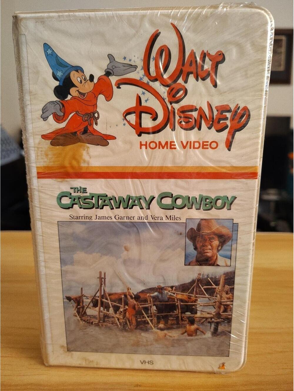 Vintage Castaway Cowboy Disney James Garner Clamshell VHS Cassette Tape (1974)